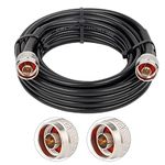 25ft KMR240 Coax Extension Cable N Male to N Male Connector (50 Ohm) Pure Copper Low Loss Coaxial Cables for 3G/4G/5G/LTE/GPS/WiFi/RF/Ham/Radio to Ant