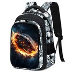 Fitvc Backpack For Boys, Middle-School Elementary Bookbag, American Football Backpack10