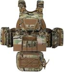 vAv YAKEDA Quick Release Tactical Outdoor Vest for Ment Adjustable Breathable Weighted Vest (US, Alpha, One Size, Regular, Regular, Camou)