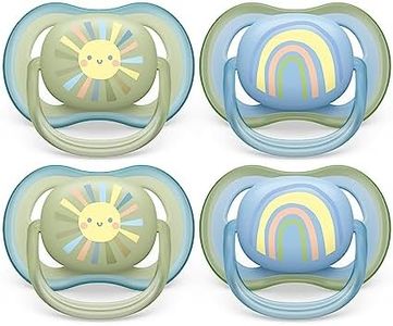 Philips Avent Ultra Air Pacifier - 4 x Light, Breathable Baby Pacifiers for Babies Aged 0-6 Months, BPA Free with Sterilizer Carry Case (Model SCF085/49)