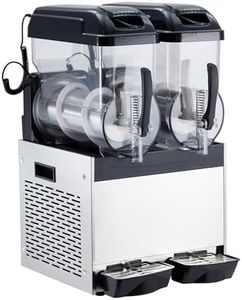 700W Commercial Slush Machine with Dual 12L Stainless Steel Bowls, Frozen Drink & Soft Serve Ice Cream Maker for Restaurant, Bar, Party Use