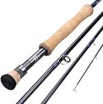 Sougayilang Fly Fishing Rod, Lightweight Ultra-Portable 4-Piece Graphite Fly Rod for Complete Starter 5/6wt, 7/8wt Rod for Traveling - 7/8WT