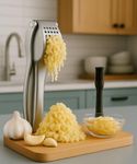Premium Garlic Press, Heavy Duty Garlic Crusher & Mincer, Super Easy to Use & Clean, No Peel Needed, Crush Garlic & Ginger, Built for Life, Strong & Durable