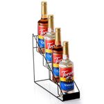 kimilus Coffee Syrup Rack for Coffee Bar Accessories, Fits with Torani and Monin Syrup, Coffee Bar Organizer Holds 4 Bottles