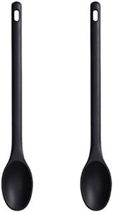2 Pezzi Cucchiaio Silicone Cucina Antiaderente Cucchiaio da Mescolare Cucchiaio per Mescolare in Silicone per Miscelazione e Mescolare la Cottura Utensili da Cucina