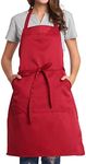 BIGHAS Adjustable Bib Apron with Po