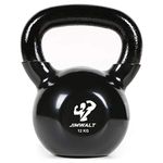 JIMWALT The Indian Made Premium Half Coated Vinyl Kettlebells 2KG to 48KG (12KG)