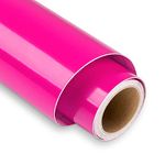 Cyclamen Permanent Vinyl for Cricut - 12" x 5FT Fuschia Pink Cricut Vinyl Roll, Outdoor Self Adhesive Vinyl Roll for Decor Sticker, Party Decoration