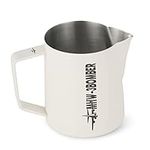 MHW-3BOMBER Milk Jug 500ml, Stainless Steel Milk Jug for Coffee Machine, Home Barista Coffee Accessories, Cappuccino Latte Art Cup, Milk Frothing Pitcher, White, Model: P5020W