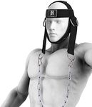 RIMSports Head Harness Neck Support Best Exerciser for Lifting - Ideal Strap Men & Women Curl Weightlifting (Black)