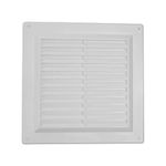 6'' x 6'' Inch / 150 x 150 mm Plastic Vent Cover - White - Square Soffit Vent - Exhaust Ventilation Louver - Air Inlet Grille Cover - Built-in Screen Mesh - HVAC Vent Duct Cover