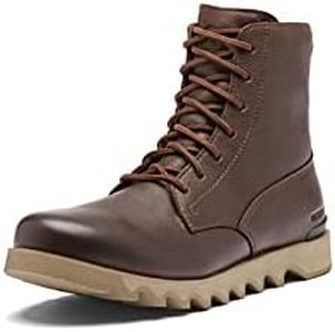SOREL Men's Kezar Tall WP Boot — Carafe, British Tan — Waterproof Leather Rain Boots — Size 10
