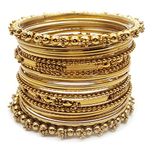 YouBella Antique Look Gold Plated Traditional Bracelet Bangle Set for Women (2.6)