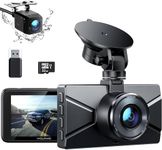 WOLFANG Dash Cam Front and Rear 2.5K, Dashcam with 3.0" LCD Display, Super Night Vision, Loop Recording, G-Sensor, 170 Wide Angle HDR, Parking Guard, 32G Micro SD Card and Card Reader Included