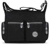 TIBES Fashion Women Nylon Shoulder Bag Waterproof Crossbody Purse Organize Travel Messenger Bag