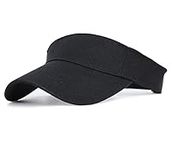 JowTreex Kids Sport Sun Visors Cap - Adjustable Athletic Sports Hat Sun Protect Golf Visor Cap Hat fit for 6 to 12 Years (as8, Age, 6_Years, 12_Years, Black, One Size)