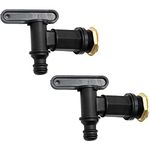 2PCS Water Butt Tap Hosepipe Rain Barrel/ ¾ BSP Thread Replacement Tap Plastic Snap-Fit Connector Beer Home Brew