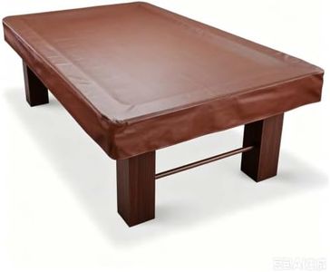 Billiard Pool Table Cover - Waterproof & Durable Protection for 7ft, 8ft, 9ft Tables - Easy-Clean Surface for Indoor & Outdoor Use, Home & Club Pool Players，9ft Brown