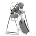 Sweety Fox Baby High Chair Adjustable to 7 Different Heights - Darkgrey Baby Chair - Foldable High Chairs for Babies and Toddlers