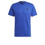 adidas Men's Train Essentials Feelready Training Tee, Semi Lucid Blue/Black, L