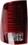 Dasbecan Tail Lights Assembly Driver Side Red Lens Black Interior Compatible With Dodge RAM 1500 2013-2018 RAM 1500 Classic Warlock 2019-2022 RAM 2500 3500 2014-2018 Replaces# 68093081AB 68093081AC