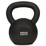 MuscleSquad Cast Iron Kettlebell 24kg - Kettlebell Weights Workout Equipment For Home Or Gym Use…