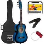 Best Choice Products 30in Kids Classical Acoustic Guitar Beginners Set w/Carry Bag, Picks, E-Tuner, Strap - Blue