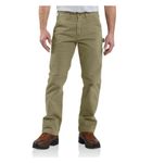 Carhartt Men's Relaxed Fit Washed Twill Dungaree Pant, Dark Khaki, 44W X 30L