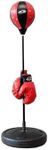 NSG Punching Bag and Boxing Gloves Set for Kids - Freestanding Base Punching Ball with Spring Loaded Height Adjustable Stand, Junior Boxing Gloves, and Hand Pump - Ages 3+