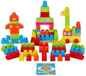 Amazon Brand - Jam & Honey | Mega Building Blocks for Kids | Creative Construction (100 Pcs) | Large Sized Blocks - Safe and Easy to Hold, Multicolor