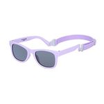 COCOSAND Toddler Sunglasses with Strap Flexible Retro Square UV400 for Baby Kids Boys Girls Age 0-24 Months