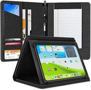 KHOMO Universal Padfolio Case - Portfolio Organizer for Tablet 8.5 up to 11 inch –PU Leather Notebook Pad Holder Folder for iPad, Air, Pro & Others