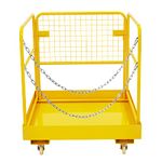 Forklift Safety Cage 36"x36" for 1 or 2 People, Towallmark Forklift Man Basket 1200 Lbs, Foldable Forklift Work Platform for Changing Lights, Painting, Roof Repair, Tree Service