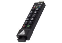 Apricorn 256GB Aegis Secure Key 3 NXC 256-Bit Hardware-Encrypted USB 3.2 Type C Flash Drive, FIPS 140-3 Level 3 Validated (ASK3-NXC-256GB),Black