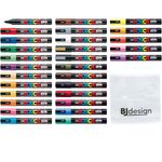 Posca Paint Marker Pen (PC-5M) 29 Colors Full Set with Original pouch Japan Import