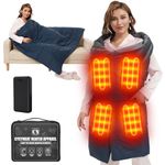 20000mAh Heated Blanket Battery Operated - 7.4V DC Portable Wireless Cordless USB Heating Blanket for Outdoors