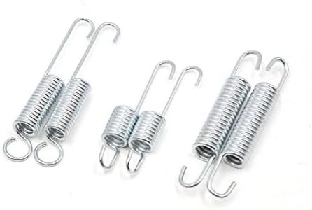 uxcell 6 Pcs Metal Motorcycle Kickstand Kick Side Stand Spring Silver Tone