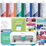 Cricut Joy Craft Cutting Machine with Rainbow Smart Vinyl Beginner Bundle - Portable Bluetooth Compatible Die-Cutting Machine Kit for Customized Cards, Small Decor Projects and Decals