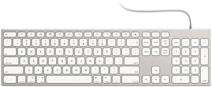 All-Aluminum Wired Keyboard for Mac OS Devices, Sleek and Durable,Plug-N-Play Cable Connection in USB-A/USB-C Port Keyboard with Numeric Keypad for iMac/MacBook/Mac Mini