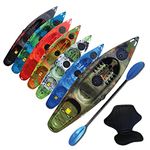 Riber One Person Sit on Top Kayak Starter Pack- Ideal for Beginners - Multiple Colours (Camo)…