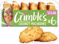 Mrs Crimble's Gluten Free Vegan Coconut Macaroons, Premium Quality, Certified Free from Gluten, Wheat Free & Vegetarian Friendly, Pack of 6 180g