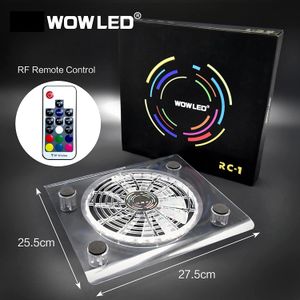 WOWLED USB RGB Cooling Fan Pad – Laptop Cooling Stand with LED Lights