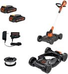 BLACK+DECKER Cordless Lawn Mower, String Trimmer, Edger, 3-in-1 (MTC220)