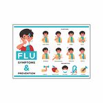 Anne Print Solutions® Flu symptoms & prevention chart Posters For Hospital Posters | Nursing Home Posters | Clinic Posters Pack Of 1 Pcs Size 13 Inch X 19 Inch* Multicolor (APS6564)