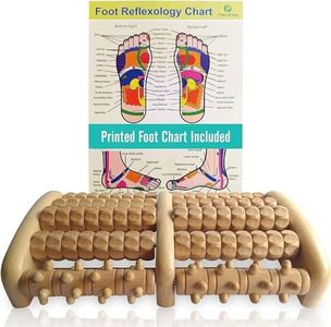 TheraFlow Wooden Foot Massager for Neuropathy, Foot Pain and Plantar Fasciitis Relief | Reflexology Feet Massager and Foot Massager for Plantar Fasciitis | Foot Roller for Planters Facetious Relief