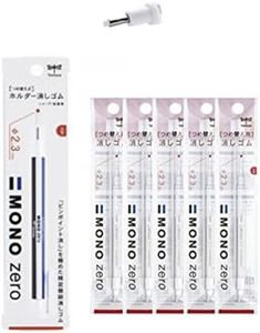 Tombow Mono Zero Pen-Style Eraser (1 Pen-Eraser & 10 Refills, 2.3mm Round tip)