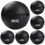 NORTHERN Fitness Medicine Wall Ball No Bounce Weights Medicine Balls Heavy Duty Rubber Power Strength Cross Training Gym Home Workout Equipment Exercises Bootcamp Boxing 3KG, 4KG, 5KG, 6KG, 9KG, 12KG