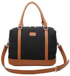 Ulgoo Travel Tote Bag Carry On Shoulder Bag Overnight Duffel in Trolley Handle (Black)