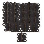BQLZR Antique Decorative Hinges Decorative Mini Hinges S Size for Cabinet Box Pack of 20