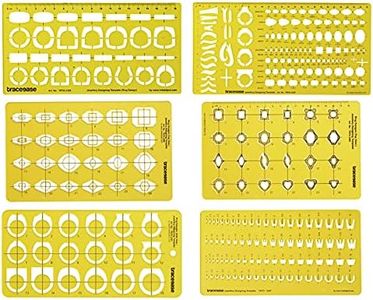 Traceease Herramientas De Dibujo De La Plantilla De Diseño De Piedras Preciosas Joyas De Múltiples Tamaño De La Plantilla De La Joyería, El Paquete De 6 Piezas